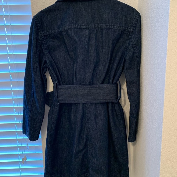 💋Banana Republic Dark Blue Belted Denim Dress 080 - Picture 3 of 5